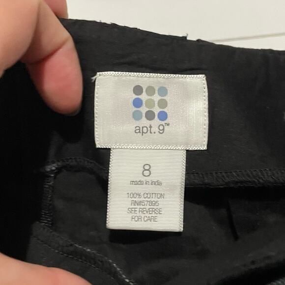 Apt. 9 NWT Black Eyelet Lace Aline Knee Length Skirt Women’s Size 8 - Picture 2 of 10